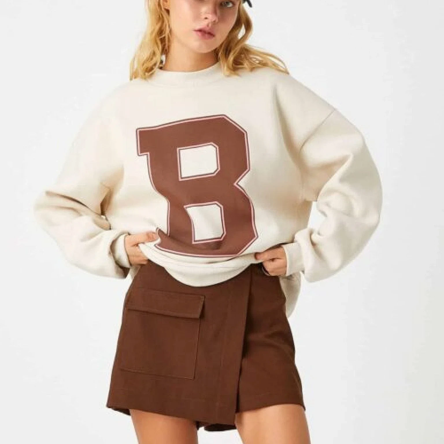 Printed College Sweatshirt