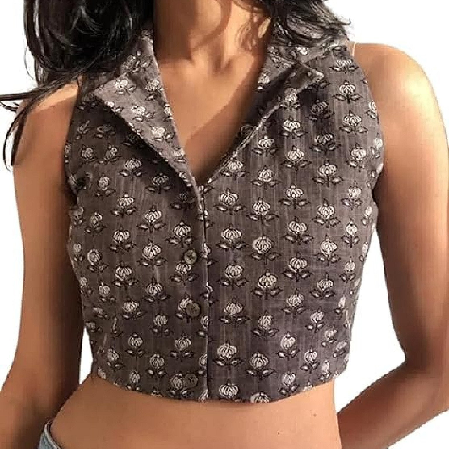 Leriya Fashion Floral Regular Fit Jeans Korean Trendi Western Tops for Women Stylish