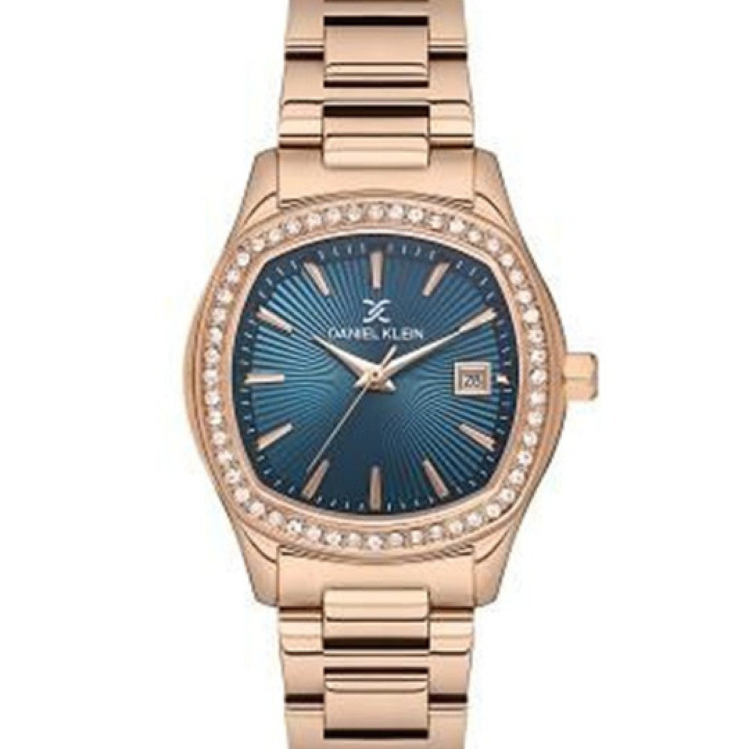 Daniel Klein Women Embellished Dial & SS Bracelet Style Straps Analogue Watch