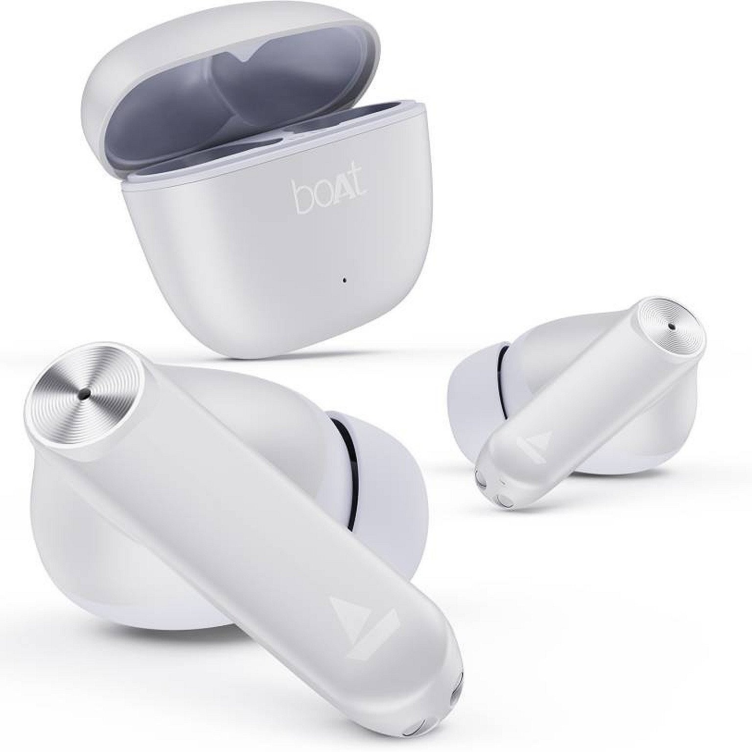 boAt Airdopes Atom 83 with 50Hrs Playback, Quad Mics ENx Technology & Beast Mode Bluetooth (Ivory White, True Wireless)