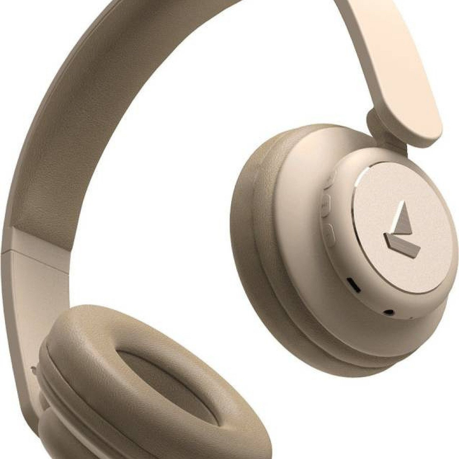 boAt Rockerz 450 w/ 40mm Drivers, 15 HRS Playback, Soft Padded Earcups Bluetooth (Hazel Beige, On the Ear)